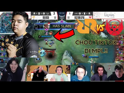 Reaction Streamer Chou Tiktok RRQ R7 MPL S8 RRQ v BTR