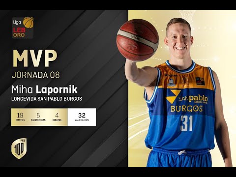 LEB ORO | Miha Lapornik, MVP de la Jornada 8
