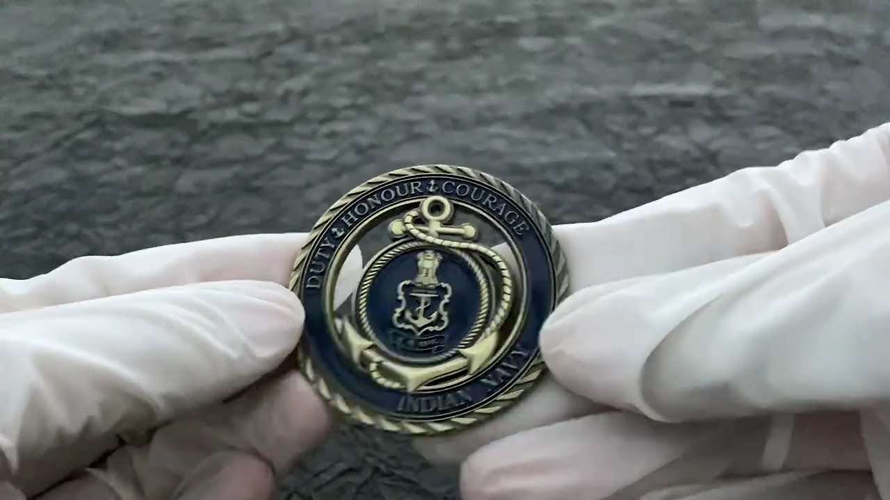 2503-Scheletro blu navy Moneta commemorativa in metallo