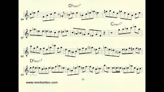 Remi Bolduc transcription : Mark Turner solo on Lonnie Groove