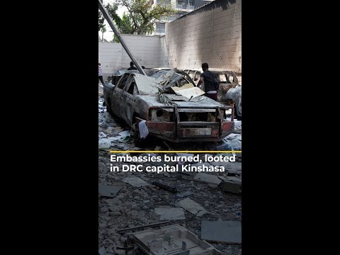 Embassies burned, looted in DRC capital Kinshasa | AJ #shorts