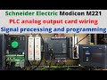 Schneider Electric Modicon M221 PLC Analog Output Card Wiring Signal Processing And Programming