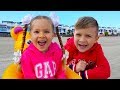 Diana and Roma found slime on the beach