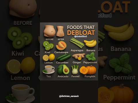 FOODS THAT DEBLOAT | Eat These to Reduce Bloating FAST! 💨🥝