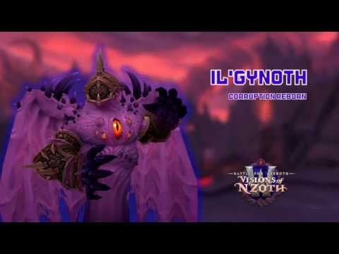 World of Warcraft: BFA - Guia - Il'gynoth (Ny'alotha - Waking City - 3 minute guide)
