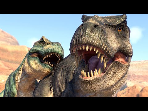 TYRANNOSAURUS REX vs ALL LARGE HERBIVORE & CARNIVORE ON ISLA NUBLAR - Jurassic World Evolution 2