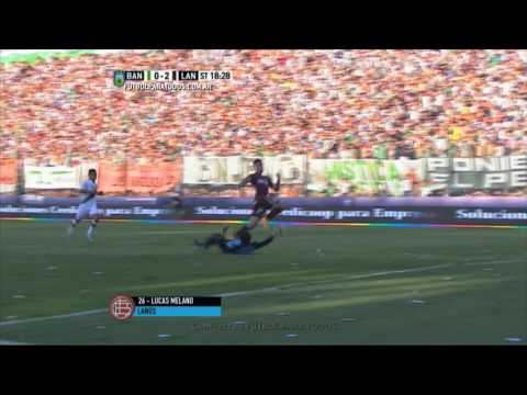 Gol de Melano. Banfield 0 Lanús 2.Fecha 9.Torneo Primera División 2015.FPT
