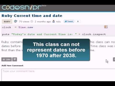 Ruby Tutorialruby Current Time And Date