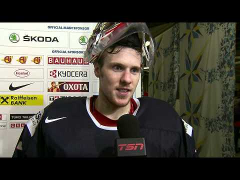 Jimmy Howard Discusses 5-0 Victory vs. Finland - 2012 IIHF Ice Hockey World Championship