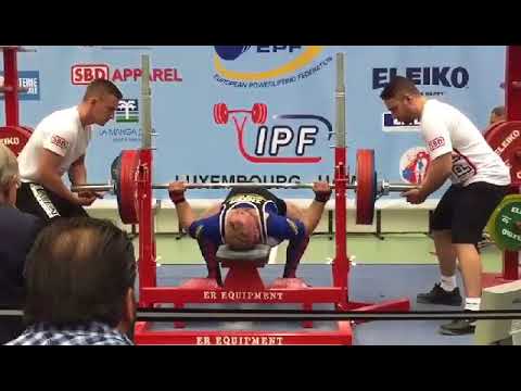 2017 Western European Championship Powerlifting Equipped Bench Press 220 kg