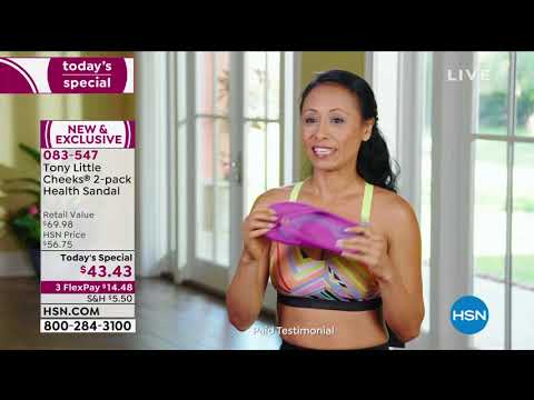 Tony Little Cheeks 2pack Slide Health Sandal