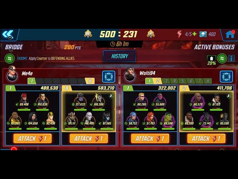 BO 563k vs BO 580k - MSF - Marvel Strike Force