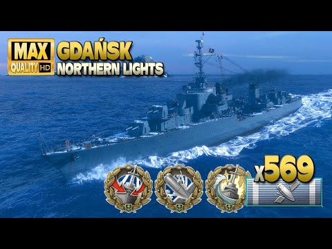 Destroyer Gdańsk: DAKKA terror on map Northern Lights - World of Warships
