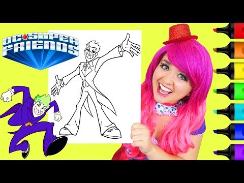 Coloring The Joker DC Super Friends Coloring Page Prismacolor Paint Markers | KiMMi THE CLOWN Video
