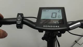 How to turn on a Sondors Electric Bike LCD