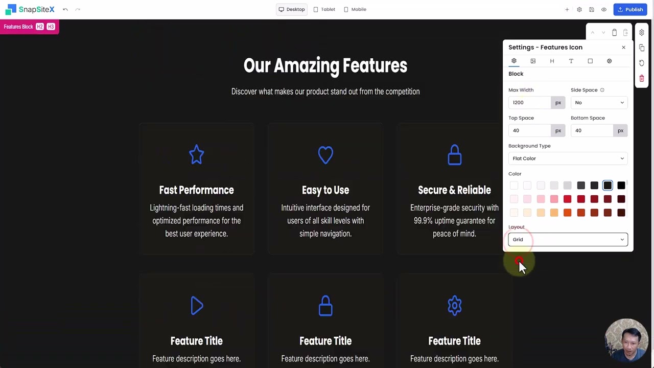 Features List Icon Gelap