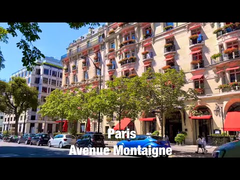 Paris city walks  Avenue Montaigne  Paris, France 4K