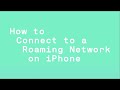 How to connect to a roaming network on iPhone | 48 | Changing up mobile