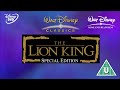 Opening To The Lion King Special Edition UK DVD 2003