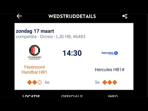 Feyenoord Handbal HB1 - Hercules HB1