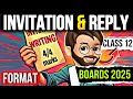 Invitation Reply Class 12 Invitation Writing Class 12 Formal Informal Invitation Format