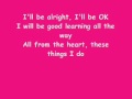 I Ll Be Alright W Lyrics Sarah Geronimo