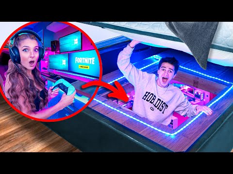 I Built a Secret Gaming Room Under My Bed!