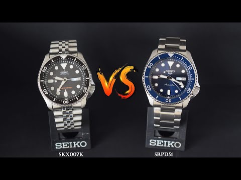 Seiko SKX vs. Seiko 5 SRPD (5KX) I Similarities & Differences I SKX007 I SRPD51 I Seiko 5 Sports