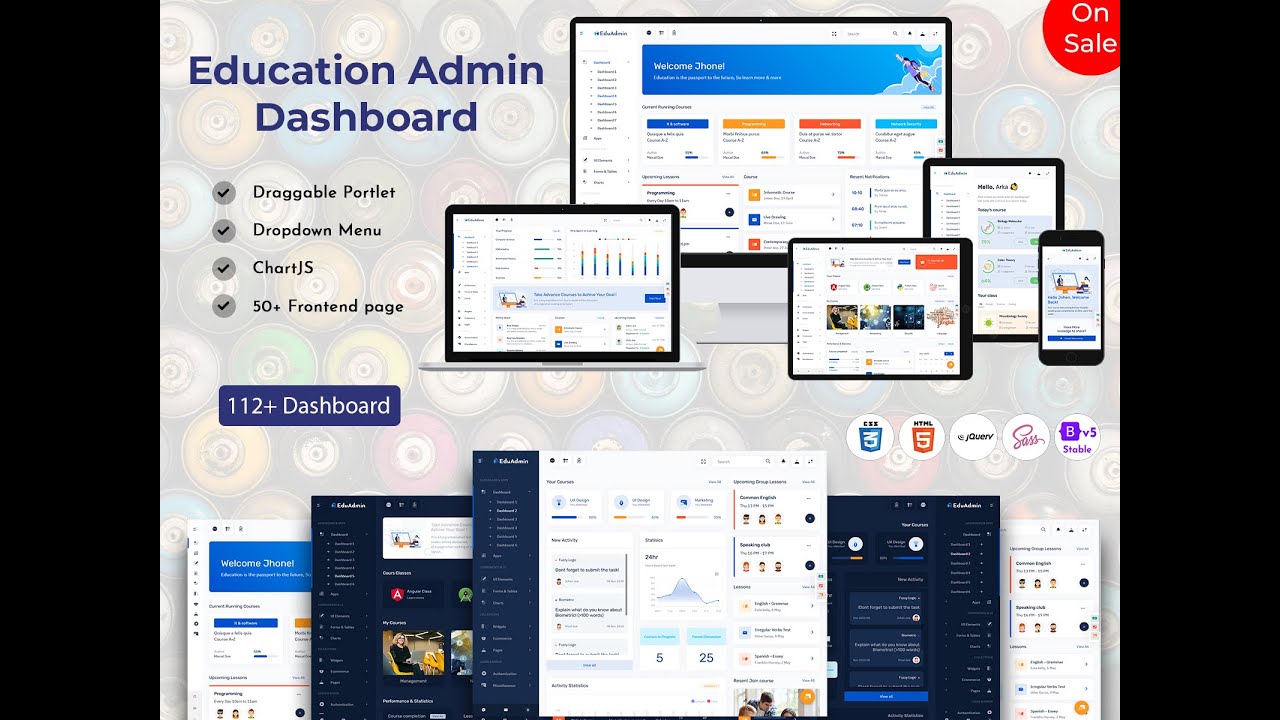 Eduadmin - Online Eduacation Admin Dashbaord Template