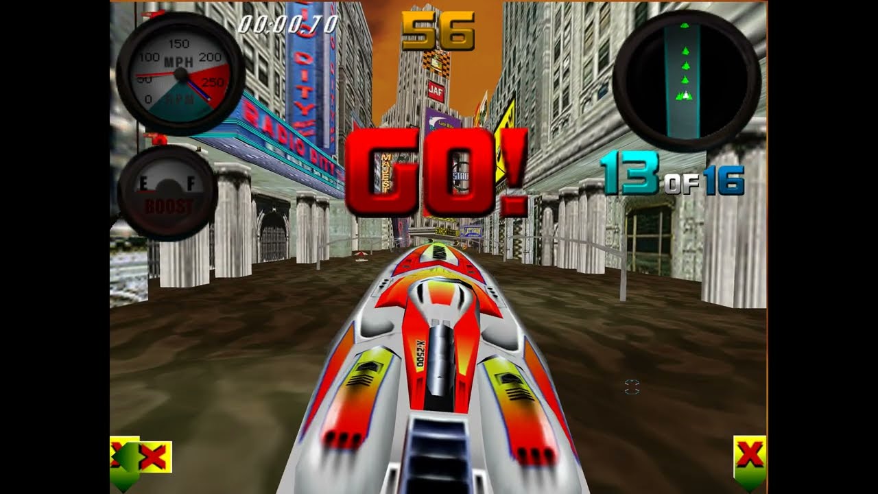 MIDWAY HYDRO THUNDER ARCADE - TEKNOPARROT EXPERTS ONLY COURSES 1-2 TEST - UK ARCADES