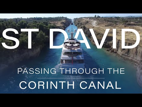 Video thumbnail for Superyacht St David passing through the Corinth Canal