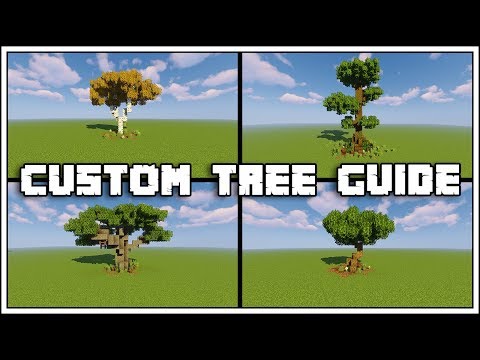 Minecraft Custom Tree Guide Tutorial [World Download]