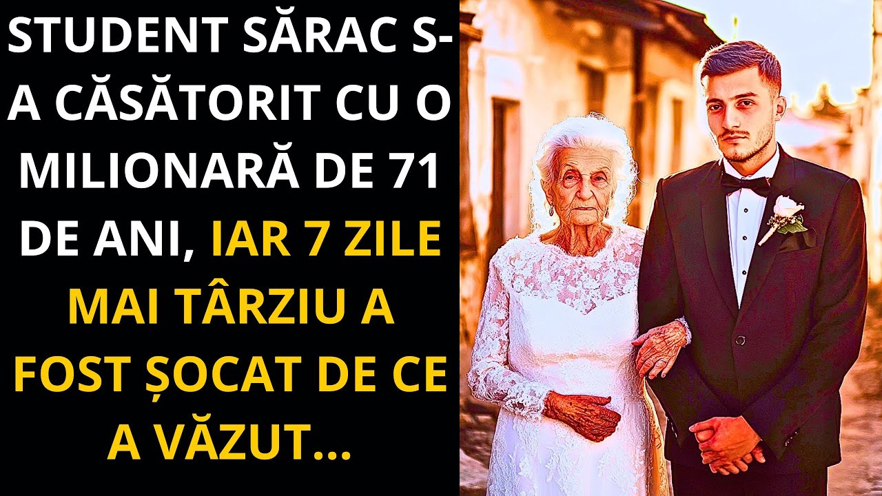 STUDENT SĂRAC S-A CĂSĂTORIT CU O MILIONARĂ DE 71 DE ANI, IAR 7 ZILE MAI TÂRZIU A RĂMAS ȘOCAT...