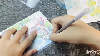 小卡造景拼贴 E厘米家甜心游乐场真可爱鸭！手帐拼贴排版