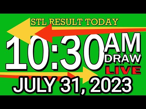 LIVE 10:30 AM STL RESULT TODAY JULY 31, 2023 LOTTO RESULT WINNING NUMBER