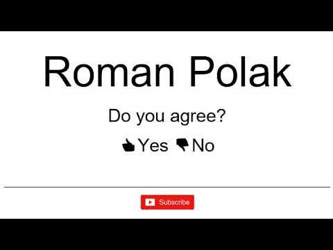 How to Pronounce / How to Say: Roman Polak