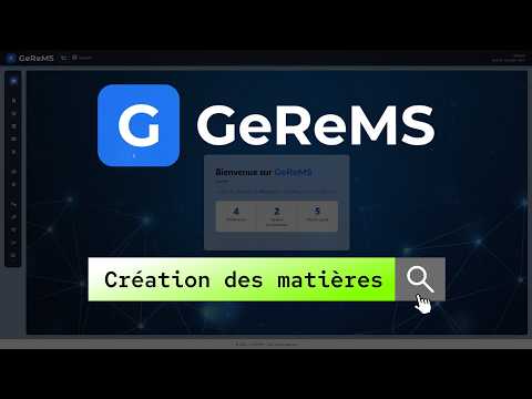 Aperçu Matières GeReMS