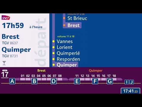 Annonce SNCF TGV Paris - Bretagne : Brest et Quimper [HD - Animé]