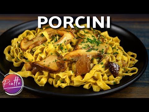 Tagliatelle ai Funghi Porcini 🍄‍🟫  Ricetta Perfetta - Senza Panna 😉