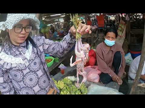 Amazing  Food Market Morning Scenes, Cambodian Food Market Tour 2023