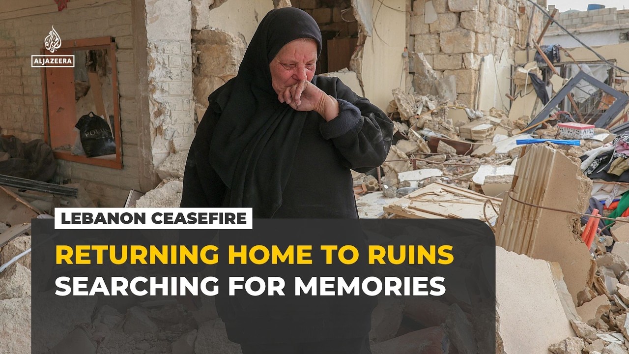 Displaced Lebanese woman returns to her ruined home in Tyre, searching for memories