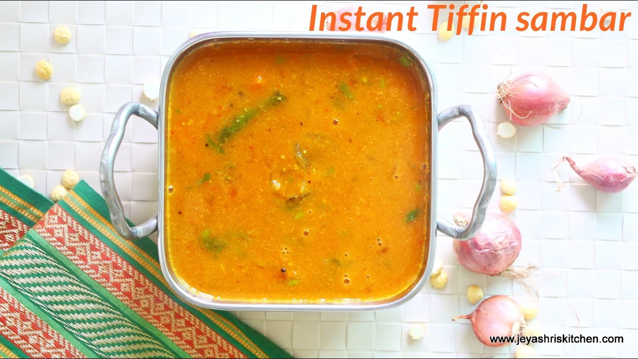 Instant Tiffin sambar recipe - Sambar without cooked dal