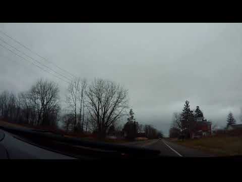 NY Route 318 west from U.S. 20 to NY Route 414 high mast streetlights and powerlines