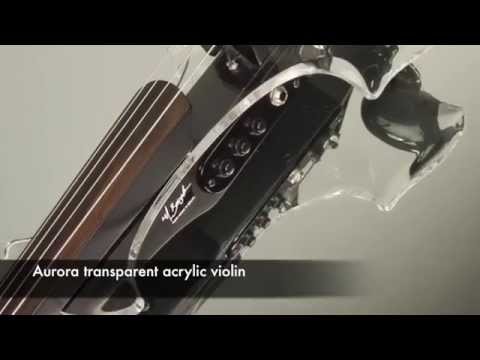 Aurora acrylic electric violin with LED's | Electric Violin Shop
