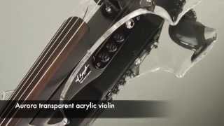 Aurora acrylic electric violin with LED's | Electric Violin Shop