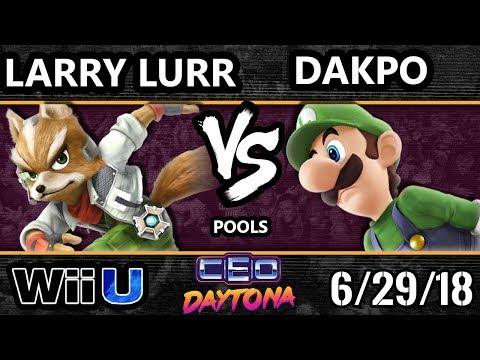 CEO 2018 Smash 4 - MSF | LarryLurr (Fox) Vs. GGEA | Dakpo (Luigi) Wii U - Pools