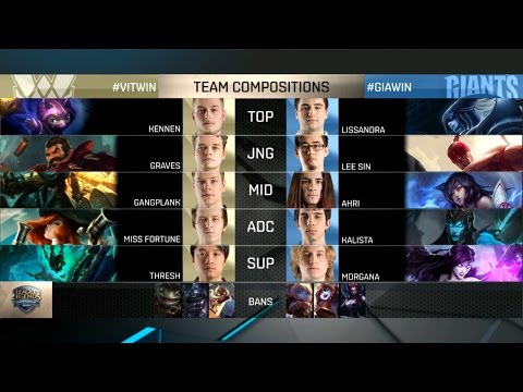 VIT vs GIA Highlights - VITALITY vs GIANTS GAMING - EU LCS Week 3 - SPRING 2016
