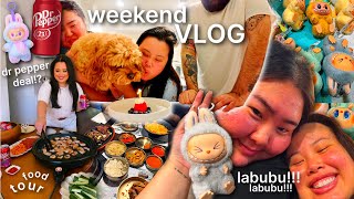 VLOG ― losing my eyebrow, signed w/ dr pepper, labubu madness, food feast, office shopping, BDAY! 🐶🎂