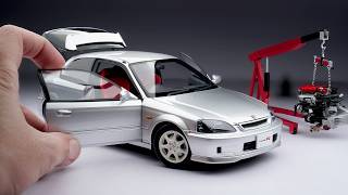 Unboxing of Most Realistic Honda Civic EK9 Type R 1:18 💖 Scale Diecast Model Car