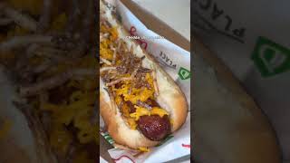 OL Drew Desjarlais tries this week’s Rivalry Hotdog????